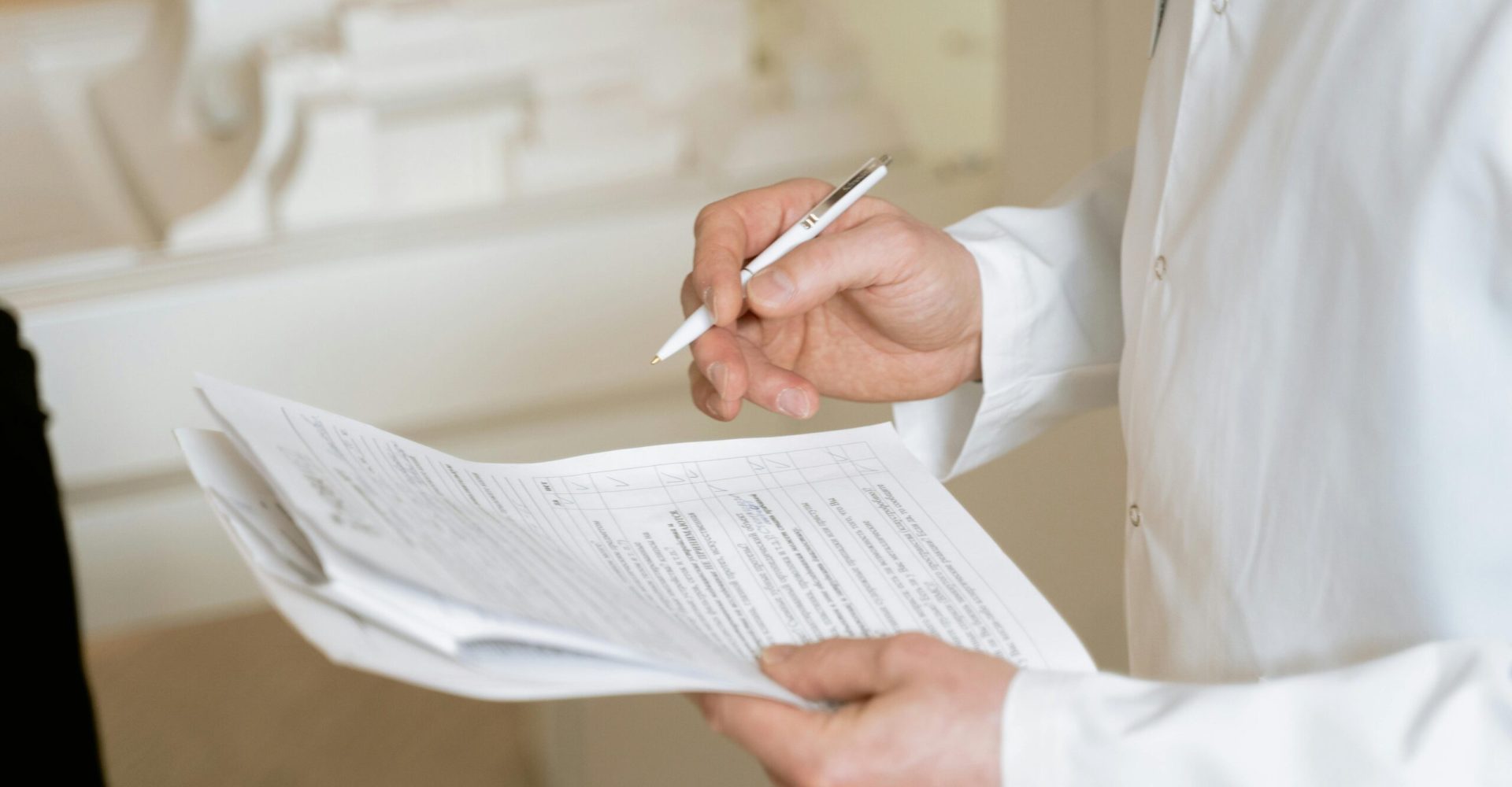 doctor taking health history